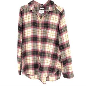 American Eagle Long Sleeve Button Plaid Flannel M